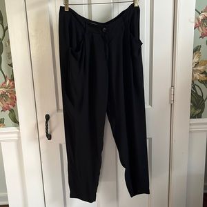 Black silk Eileen Fisher pants
